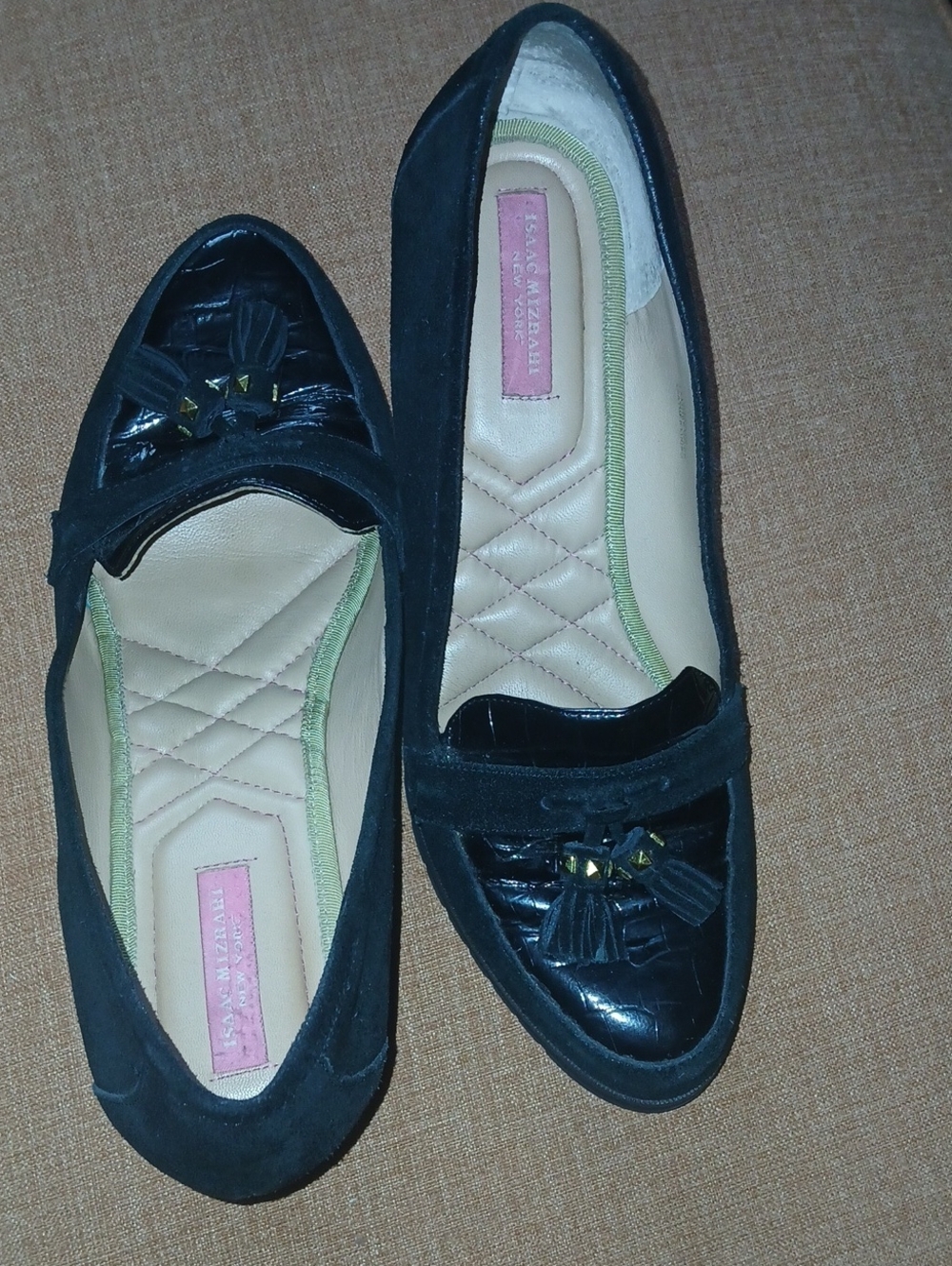 Issac Mizrahi Black Tassel Ŵedge